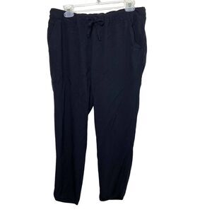 Madewell Cropped Track Trousers Black Size Medium